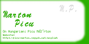 marton picu business card